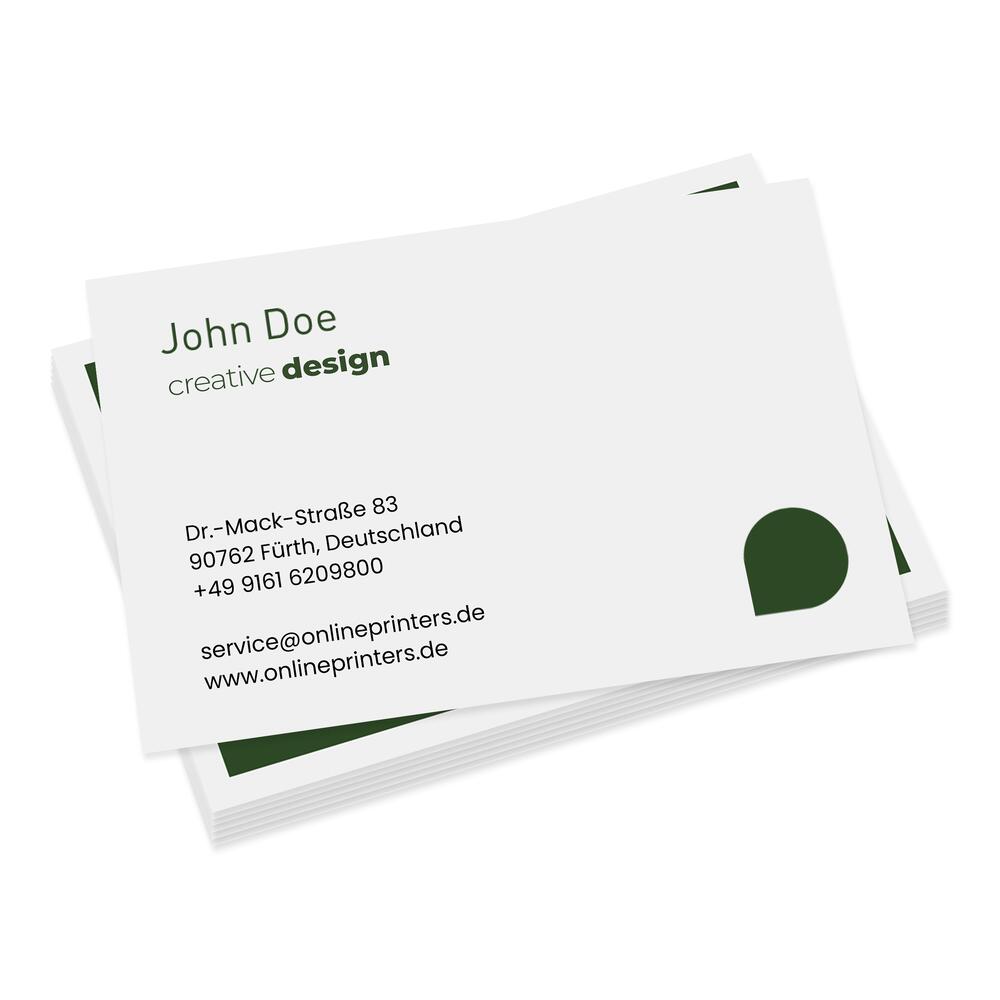 1.000 Visitenkarten drucken | 8,5 x 5,5 cm | beidseitig bedruckt | 400 g/m² Bilderdruckpapier