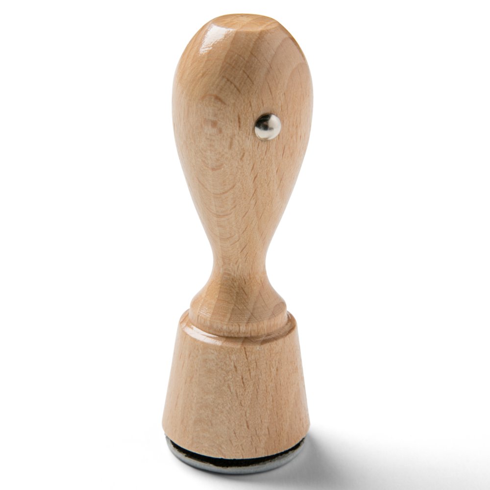 Holzstempel | ø 3 cm | inklusive Stempelplatte | lösungsmittelbeständig