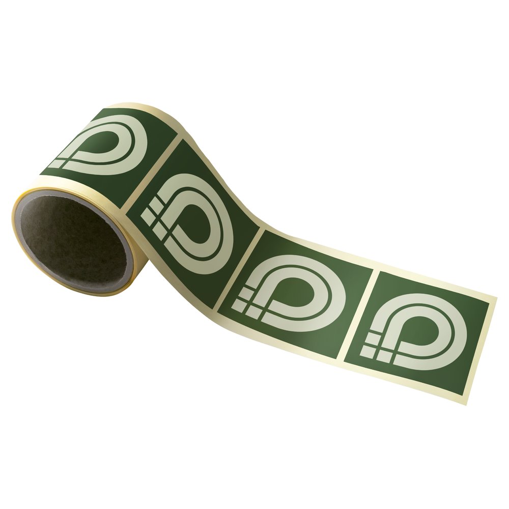 1.000 Etiketten auf Rolle | 5 x 5 cm | 90 g/m² Strukturpapier
