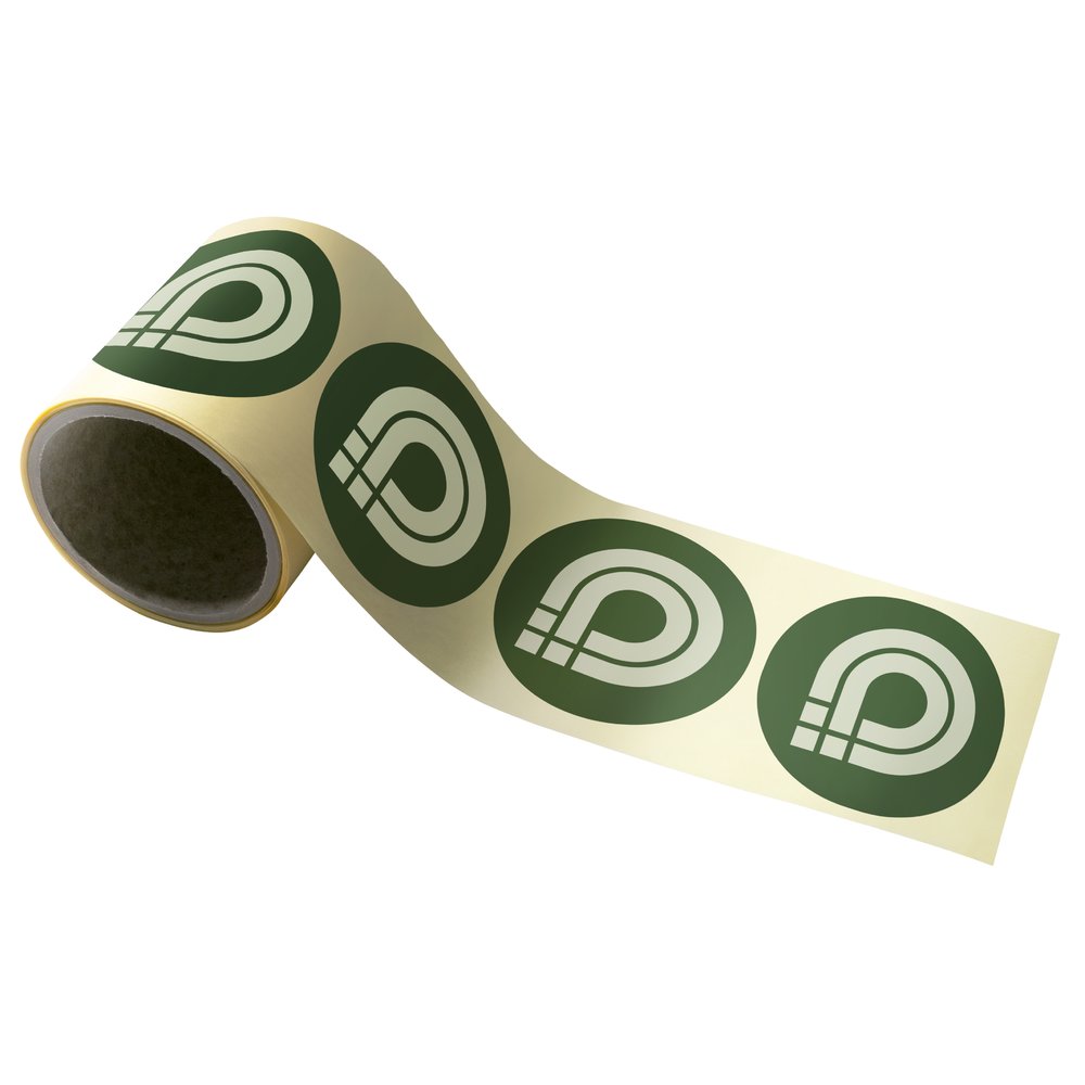 1.000 Etiketten auf Rolle | Ø 5 cm | 90 g/m² Strukturpapier