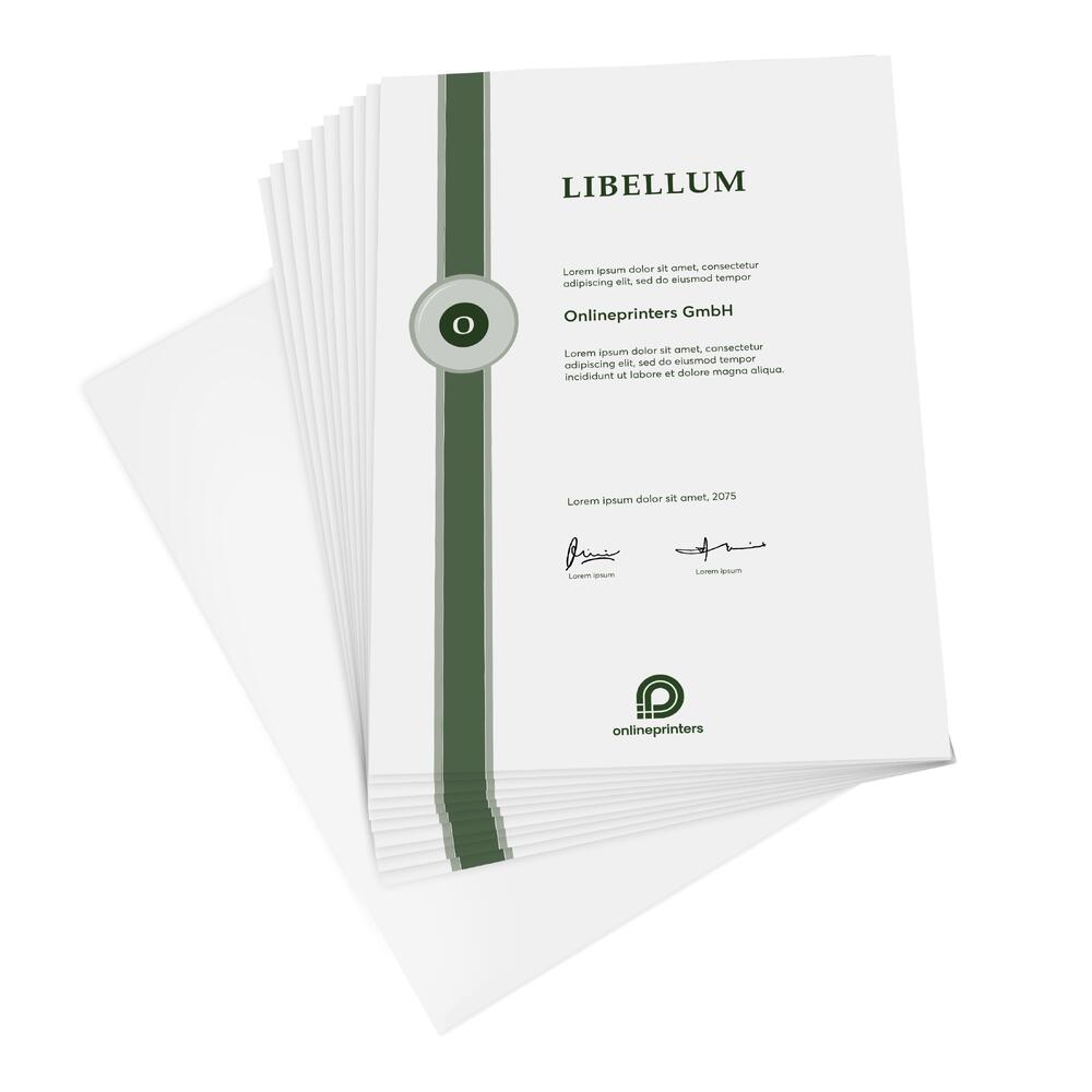 10 Urkunden A4 drucken | 300 g/m² Bilderdruckpapier