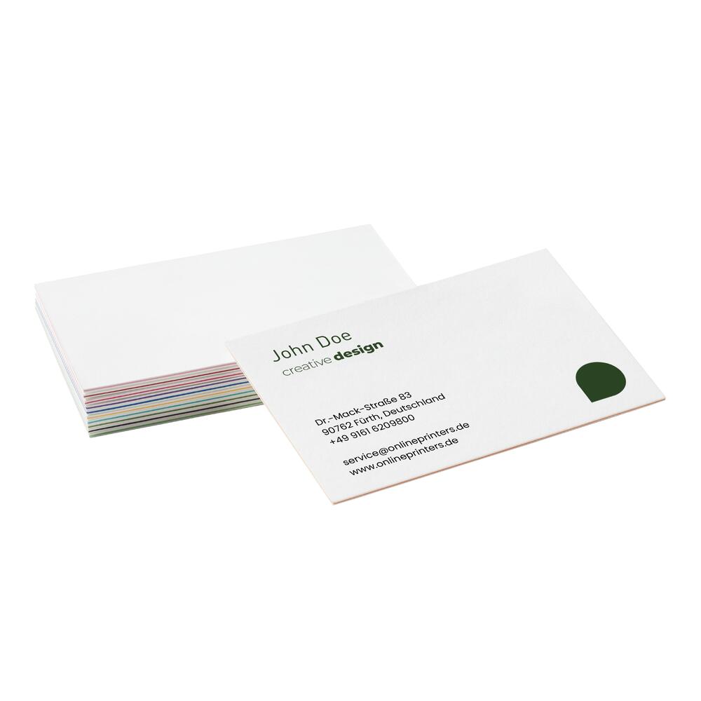 100 Multiloft-Visitenkarten | mit Farbkern | 750 g/m² Multiloft-Papier