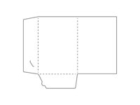 Papier-Mappe mit zwei Stecklaschen.