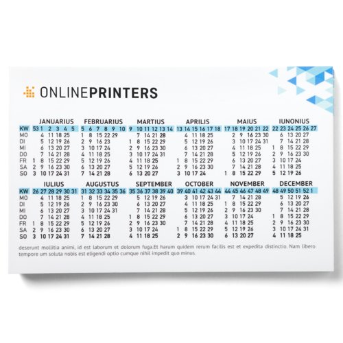 Taschenkalender Plastik, 8,6 x 5,4 cm 5