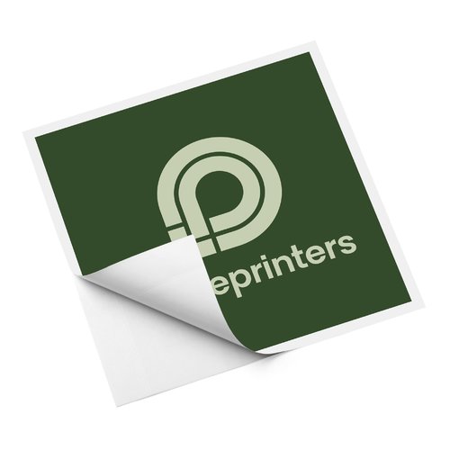 Papier-Aufkleber, selbstklebend.