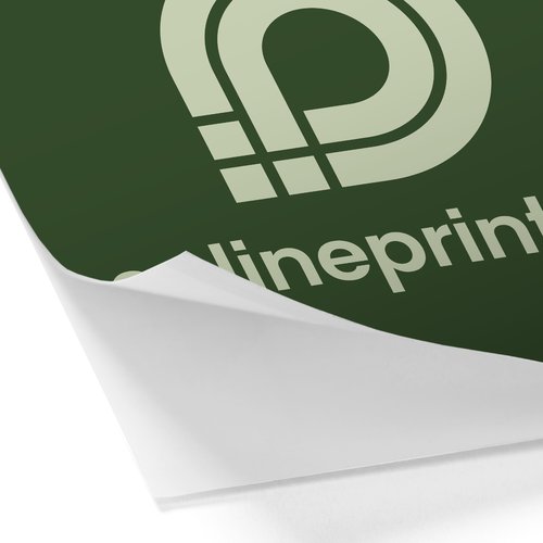 Papier-Aufkleber in CD-Form, selbstklebend.