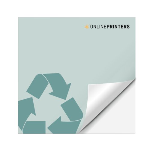 Umweltfreundlicher Papier-Aufkleber, quadratisch.