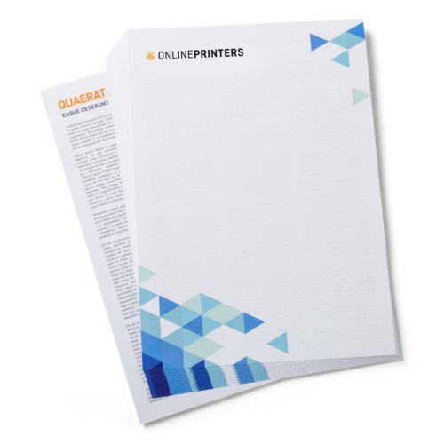 Papier Briefpapier, beidseitig bedruckbar.