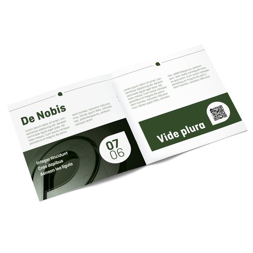 Broschre mit Klebebindung im CD-Format.