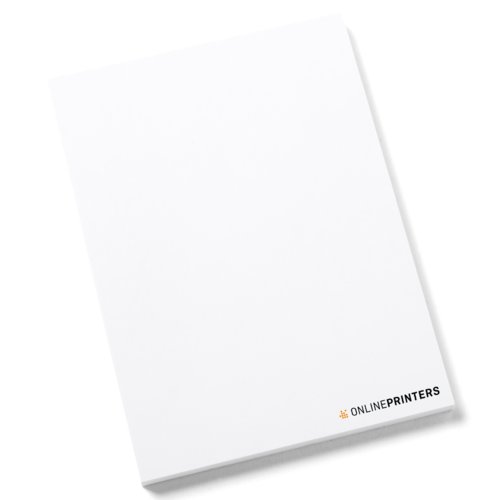 Haftnotizen im Hochformat, geleimt.