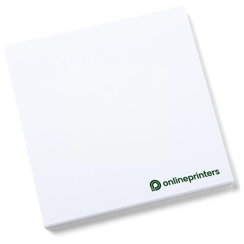 Quadratische Haftnotizen, geleimt.