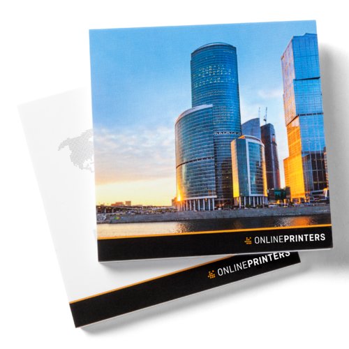 Quadratische Haftnotizen zum Beschriften und Weiterverarbeiten.