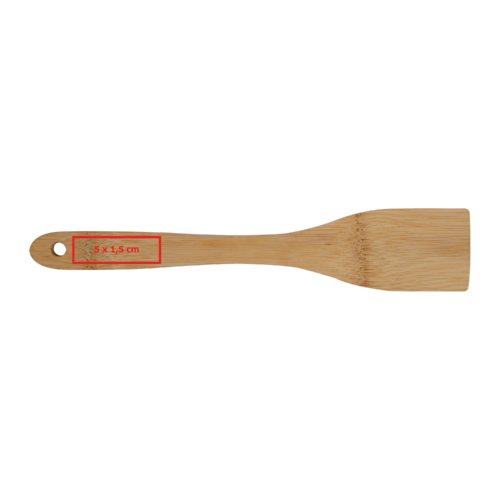 Heller Holz-Kochlffel aus Bambus mit Loch zum Aufhngen.