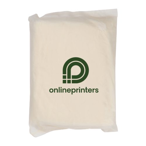 Kompostierbarer Regenponcho fr den einmaligen Gebrauch.