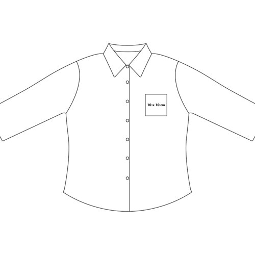 Bluse mit langen rmeln, Knopfleiste und Kragen.