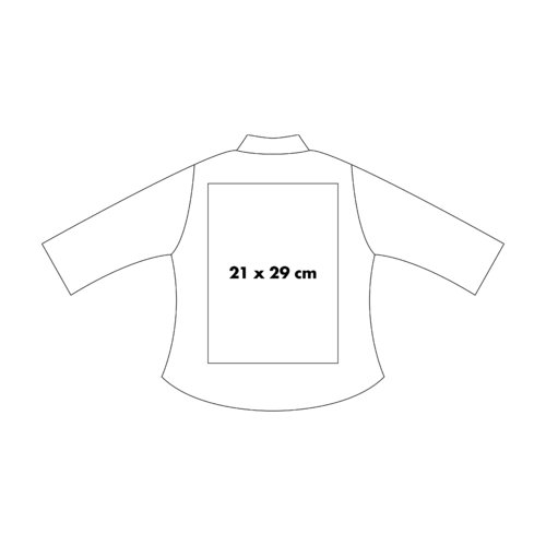Bluse aus Stoff mit langen rmeln und Knopfleiste.