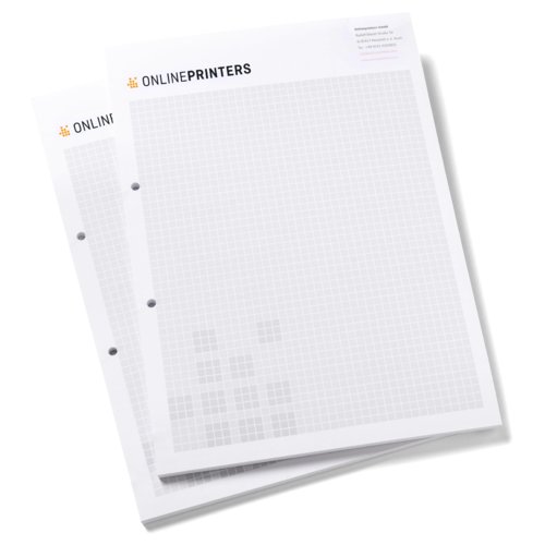 Papier Schreibblcke mit Lochung.