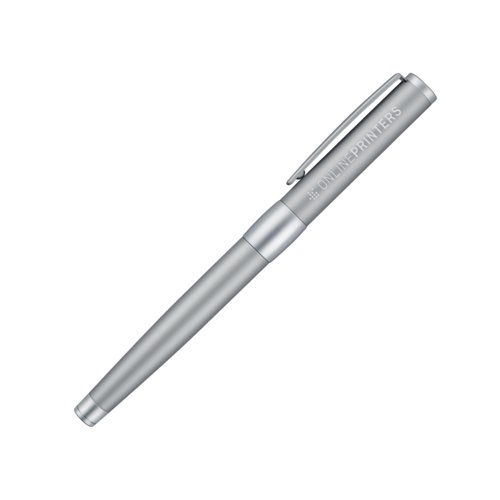 Verchromter Metall-Rollerball mit Kappe und Clip.