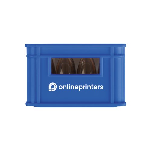 Blauer Flaschenffner aus Metall.