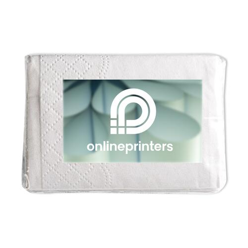 Wei�e, dreilagige Papiertaschent�cher im Pack.