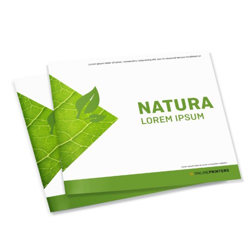 Naturpapier Broschre mit mehreren Seiten.