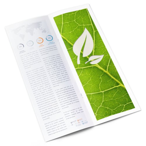 Broschüren, Öko-/Naturpapiere, Hochformat, A4 halb 2