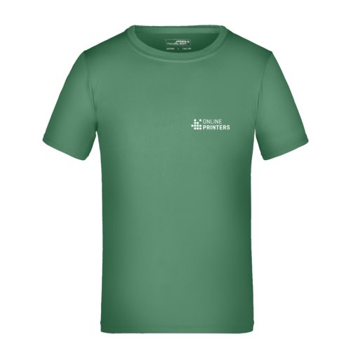 Grnes T-Shirt aus Funktionsmaterial fr Kinder.