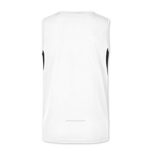 Weißes/Schwarzes Tanktop aus Polyester für Herren.