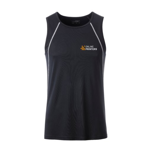 Dunkles Sport Tanktop fr Herren aus Funktionsmaterial.
