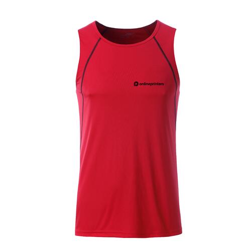 Rotes Tanktop aus Polyester f�r Herren.