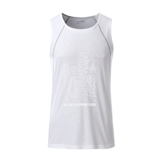 Weißes Polyester Tanktop für Herren.