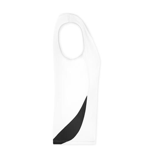 Wei�es/Schwarzes Polyester Tanktop f�r Damen.