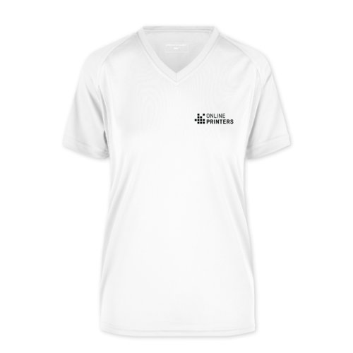 Funktionsshirt fr Damen mit V-Ausschnitt und kurzen rmeln.