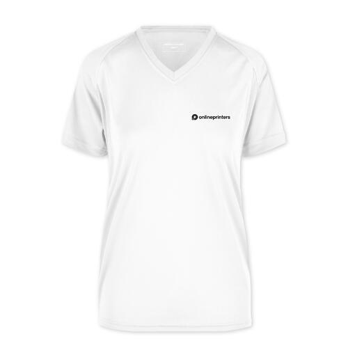 Funktionsshirt f�r Damen mit V-Ausschnitt und kurzen �rmeln.
