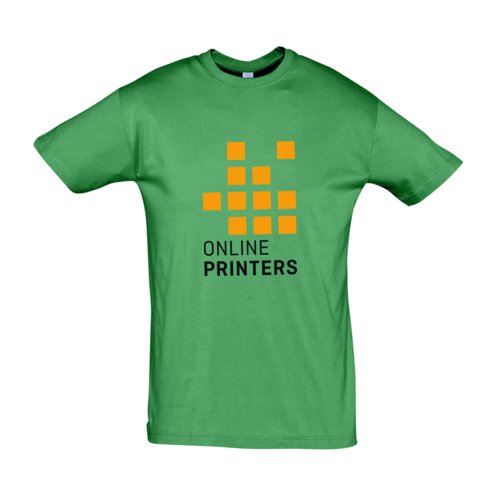 Grnes Baumwoll-T-Shirt, Unisex-Schnitt.