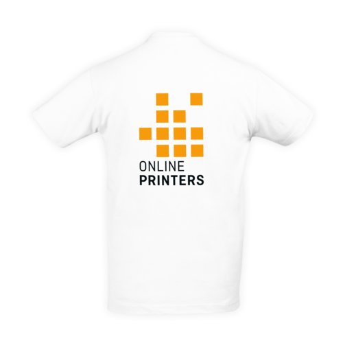 Weies Baumwoll-T-Shirt fr Herren mit kurzen rmeln.