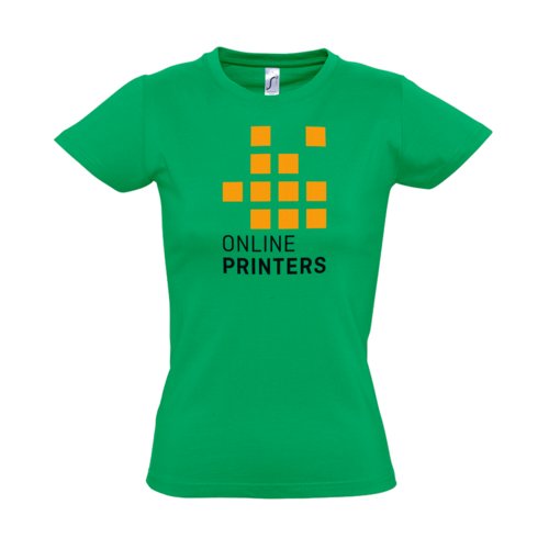 Grnes T-Shirt aus Baumwolle mit kurzen rmeln.