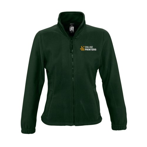 Fleece Jacke mit durchgehendem Reiverschluss und Taschen.