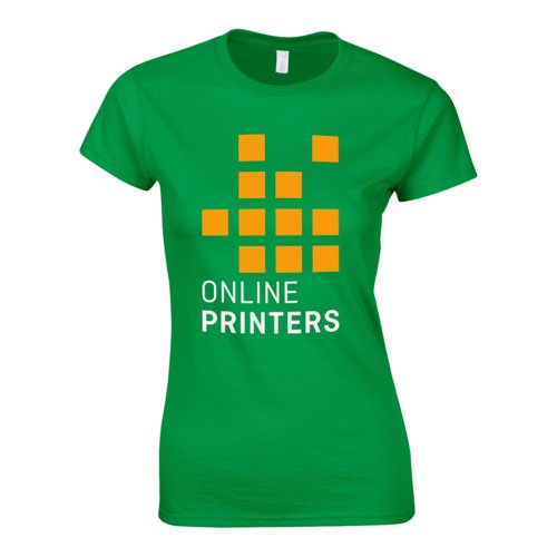 Grnes Baumwoll-T-Shirt mit kurzen rmeln und Rundhalsausschnitt.