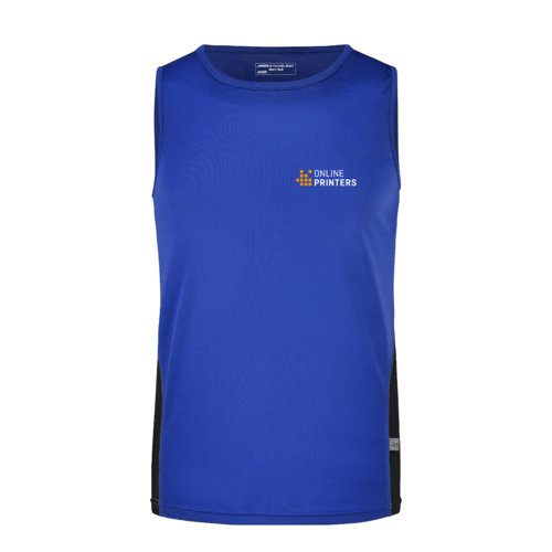 Blaues Polyester Tanktop für Herren.