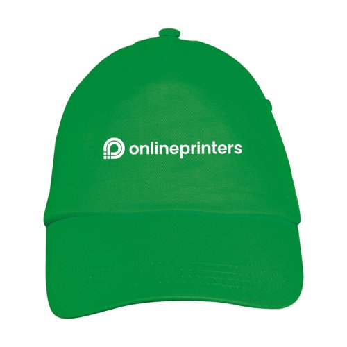 Grne Baseballcap mit fnf Panels.