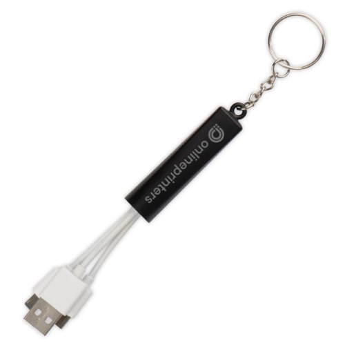 3in1 USB-Ladekabel mit Schlüsselanhänger Paulista (Muster) 4