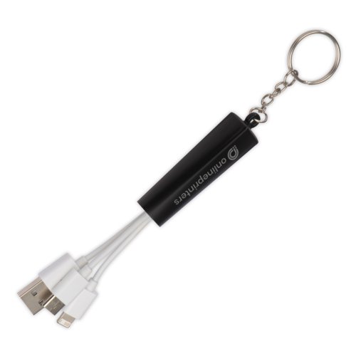 3in1 USB-Ladekabel mit Schlüsselanhänger Paulista (Muster) 2