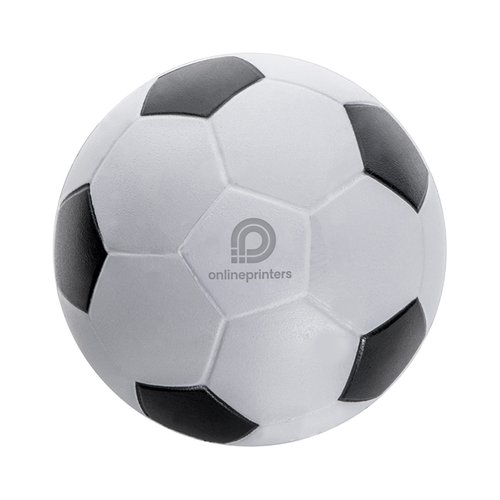 Weier Antistressball in Fuballoptik aus Schaumstoff.