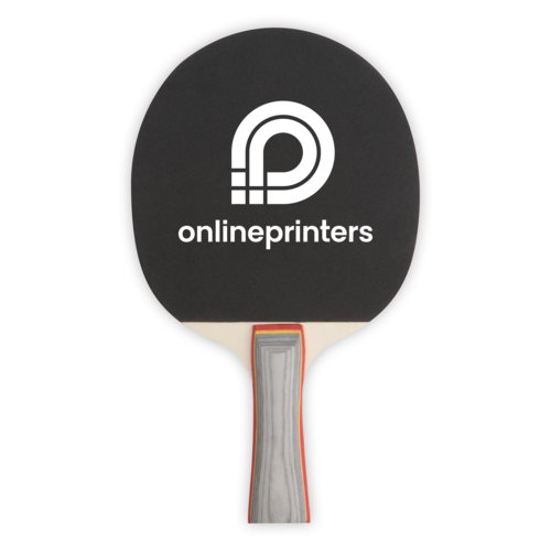 Schwarzes Tischtennisset mit Holzgriff.