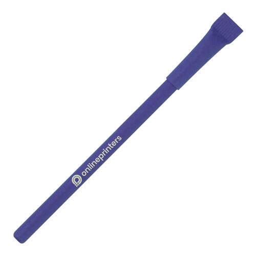 Blauer, tintenloser Stift mit Muster.