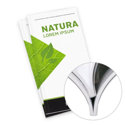 Kataloge Klebebindung Öko-/Naturpapier, Hochformat, DL 1