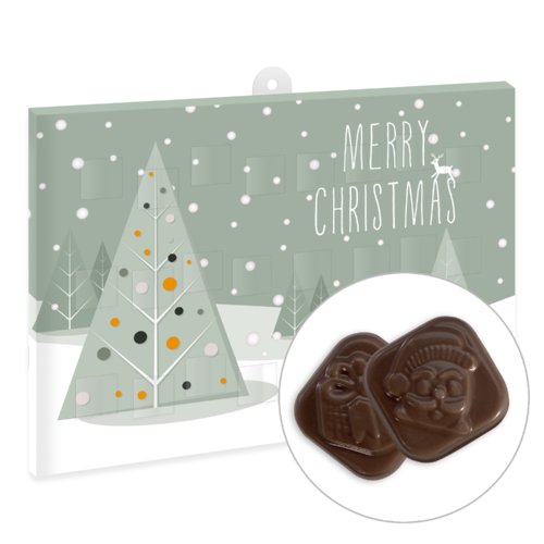 Schokoladen-Adventskalender mit 24 Trchen.