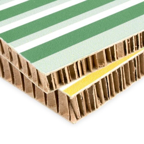 Werbeschild aus Wabenpappe, beidseitig bedruckbar.
