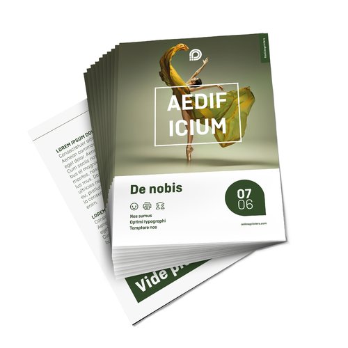 Papier-Flyer, mehrseitig.